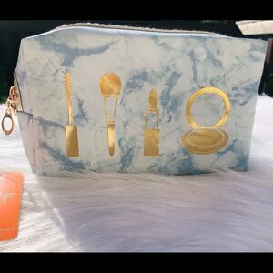 Brand New with Tags Blue & White‎ Marble Make Up Pouch For Women (Cosmetic Bag)